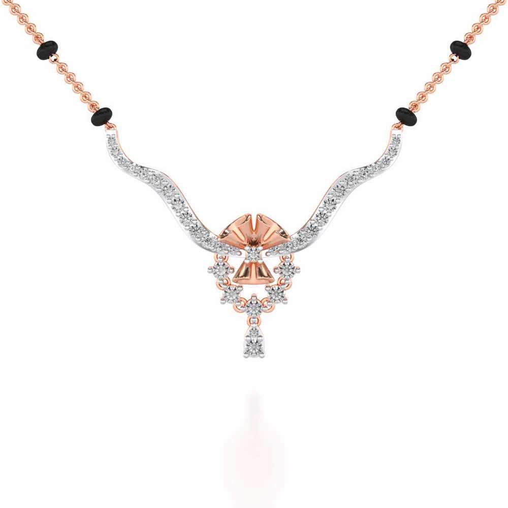 Mint Flora Silver Mangalsutra - Rose Gold - Image 1