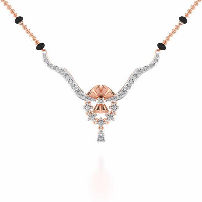 Mint Flora Silver Mangalsutra - Rose Gold - Image 1