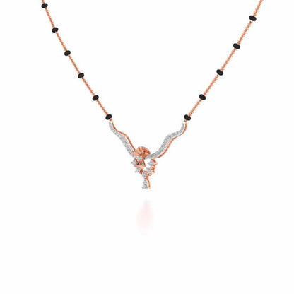 Mint Flora Silver Mangalsutra - Rose Gold - Image 2