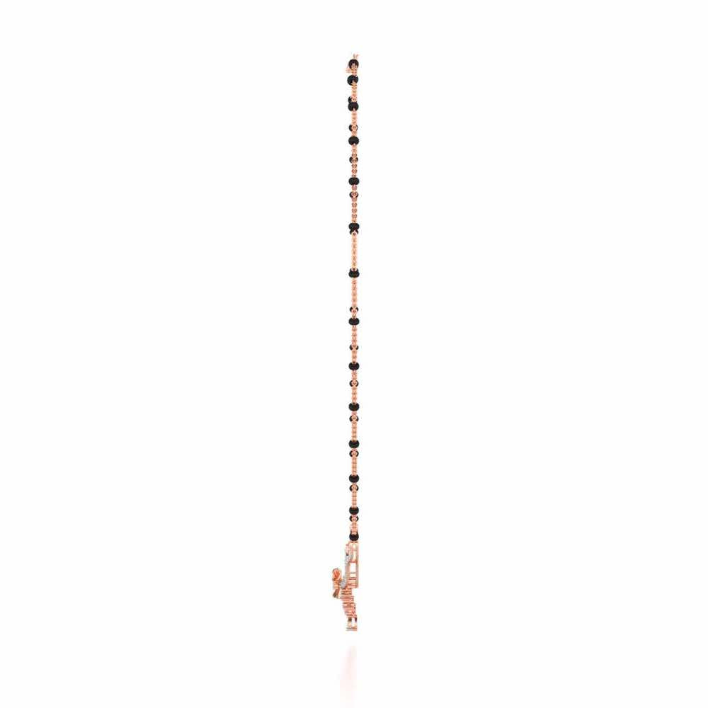 Mint Flora Silver Mangalsutra - Rose Gold - Image 4