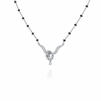 Mint Flora Silver Mangalsutra - White Gold - Image 2