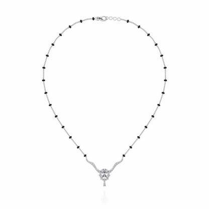 Mint Flora Silver Mangalsutra - White Gold - Image 3
