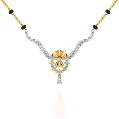 Mint Flora Silver Mangalsutra - Yellow Gold - Image 1