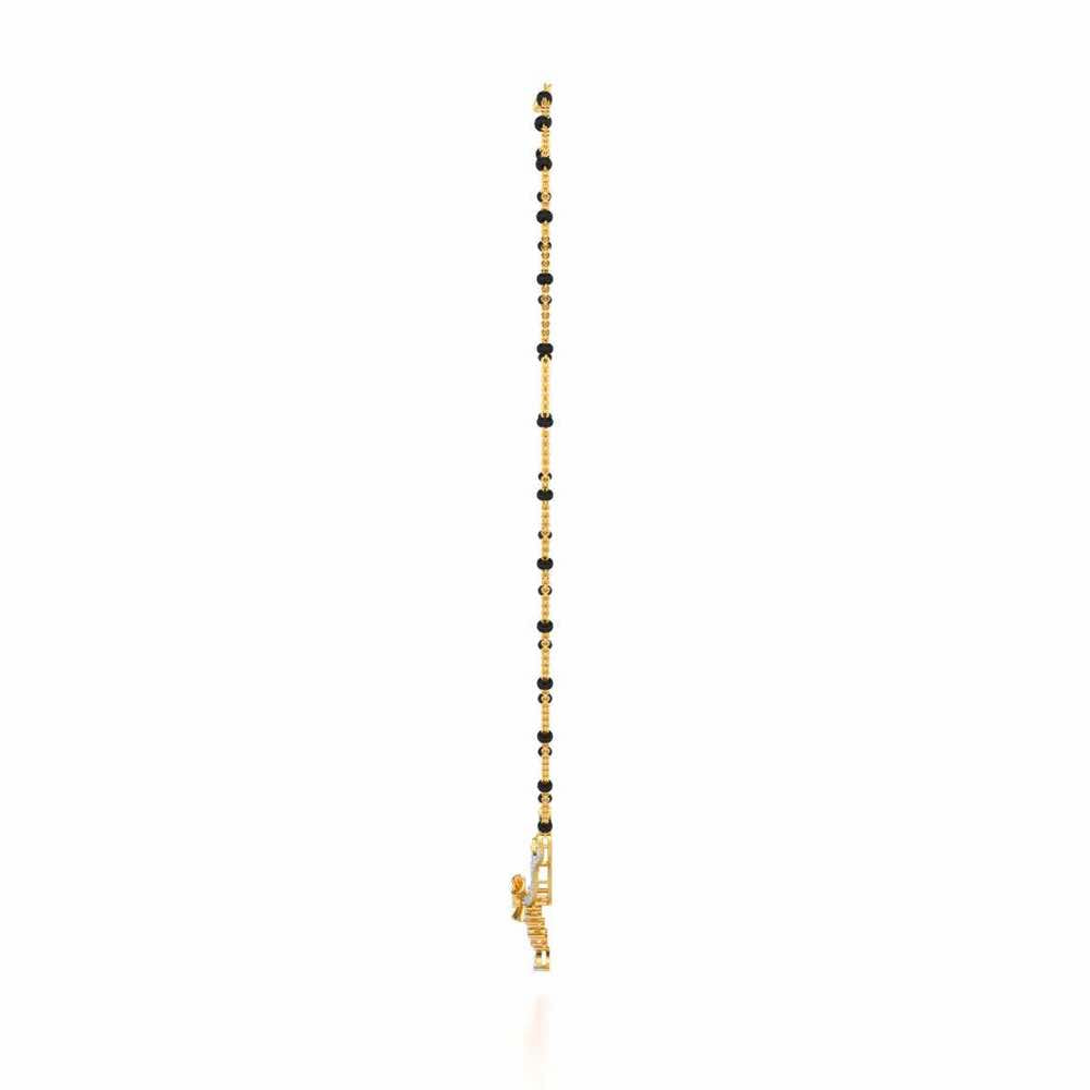 Mint Flora Silver Mangalsutra - Yellow Gold - Image 4