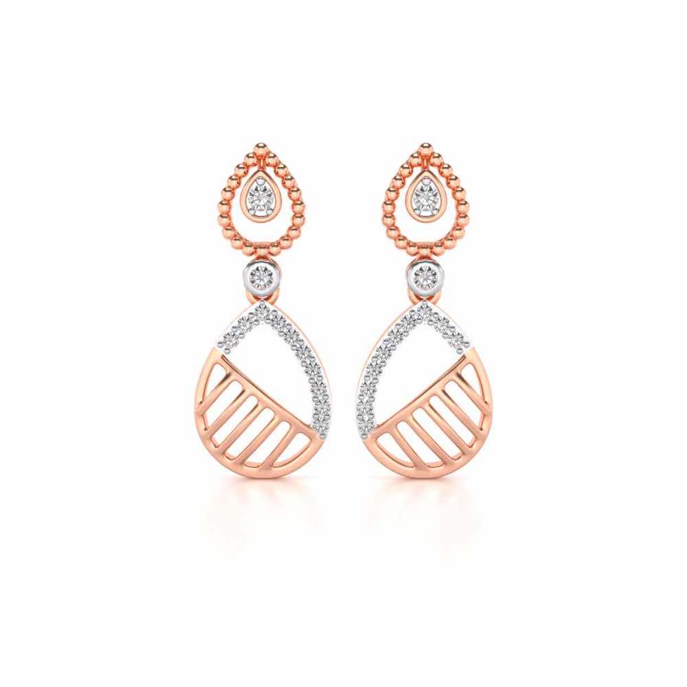 Misty Droplets Drop Earrings - Rose Gold - Image 1