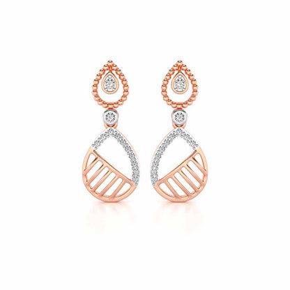 Misty Droplets Drop Earrings - Rose Gold - Image 1