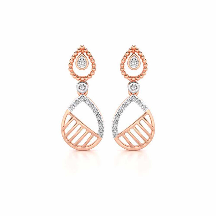 Misty Droplets Drop Earrings - Rose Gold - Image 1