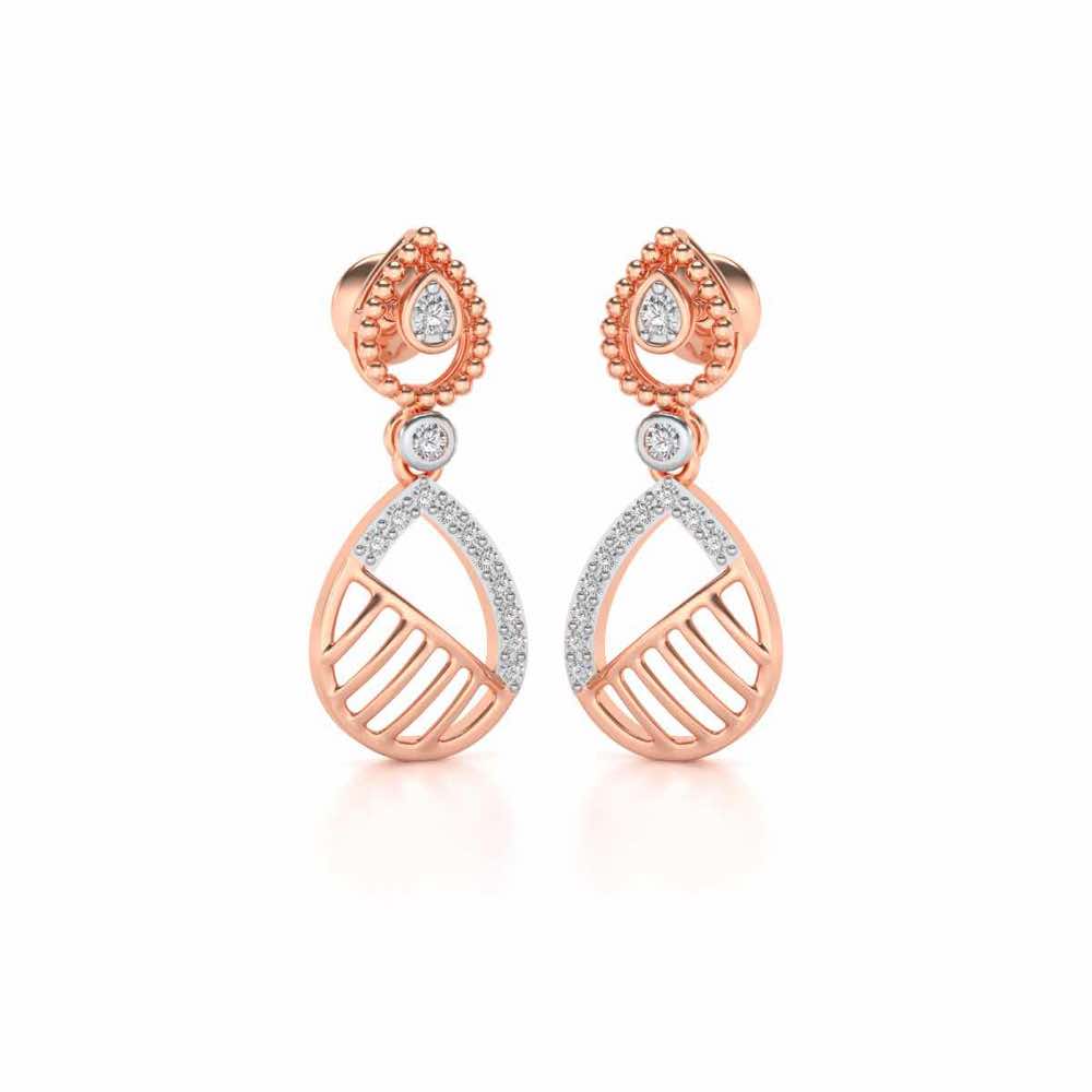 Misty Droplets Drop Earrings - Rose Gold - Image 2