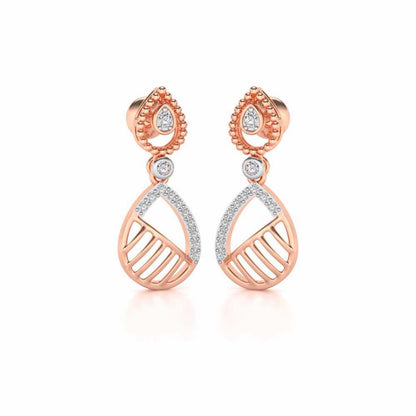 Misty Droplets Drop Earrings - Rose Gold - Image 2