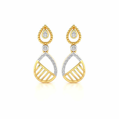 Misty Droplets Drop Earrings - Yellow Gold - Image 1