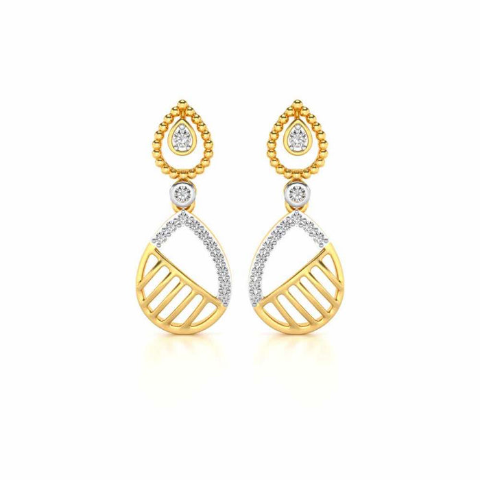 Misty Droplets Drop Earrings - Yellow Gold - Image 1