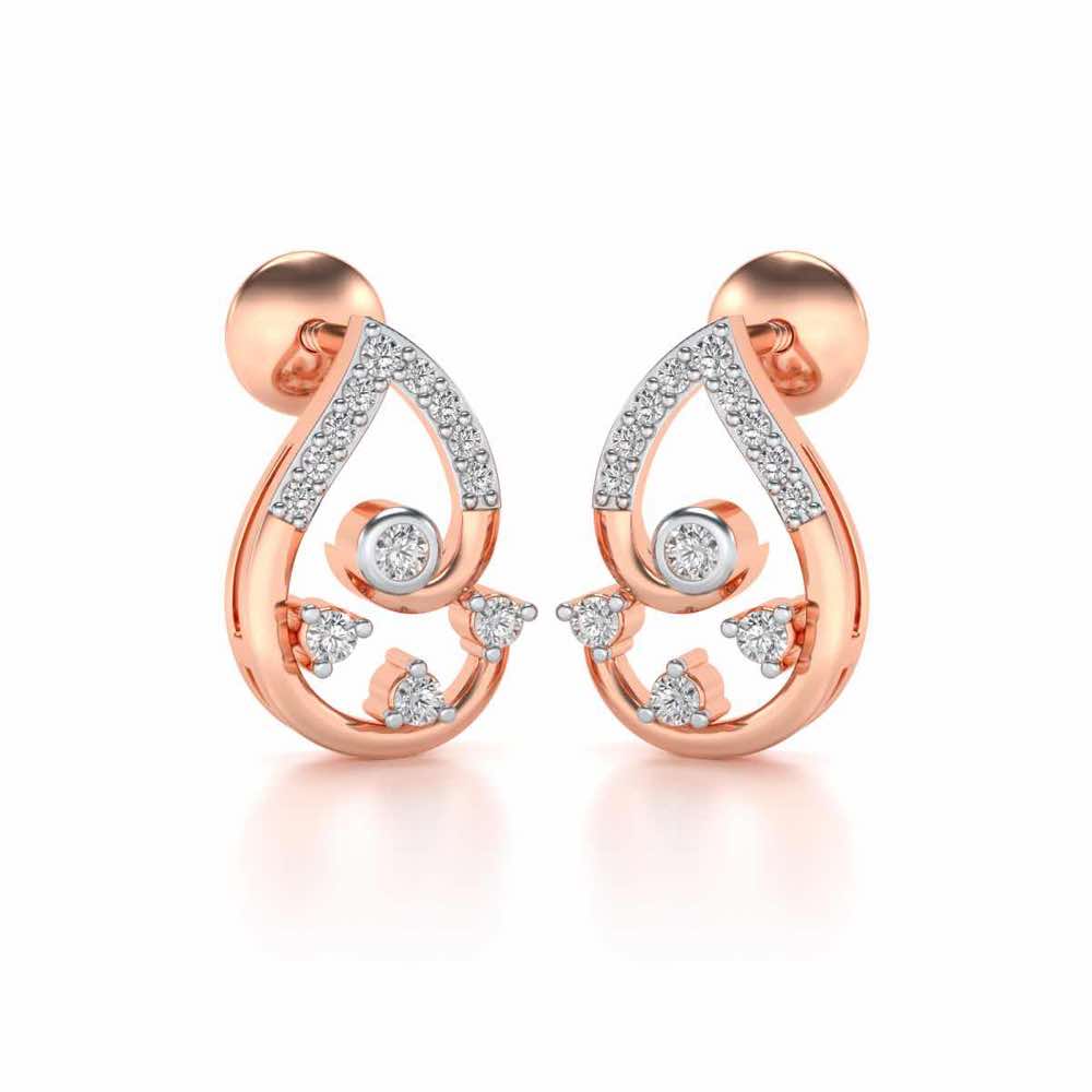 Modicum of Shine Silver Earrings - Rose Gold - Image 2