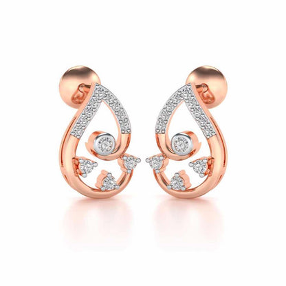 Modicum of Shine Silver Earrings - Rose Gold - Image 2