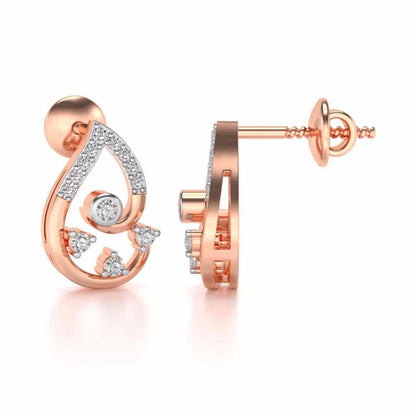 Modicum of Shine Silver Earrings - Rose Gold - Image 4