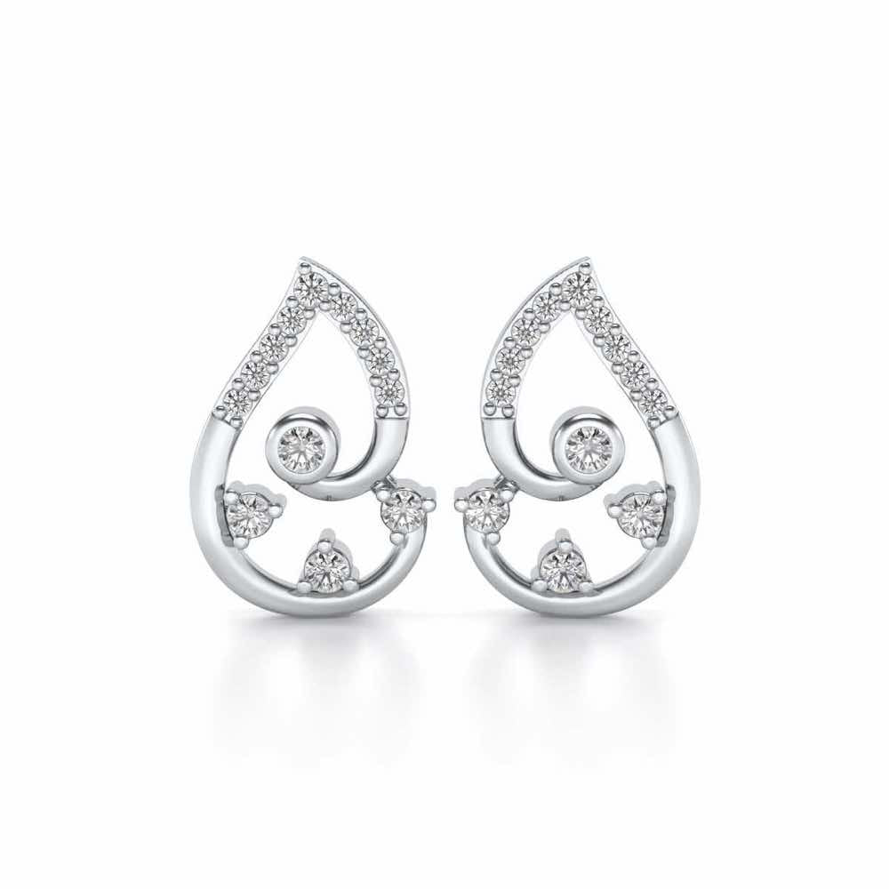 Modicum of Shine Silver Earrings - White Gold - Image 1