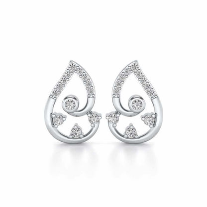 Modicum of Shine Silver Earrings - White Gold - Image 1