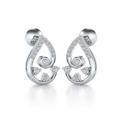 Modicum of Shine Silver Earrings - White Gold - Image 2
