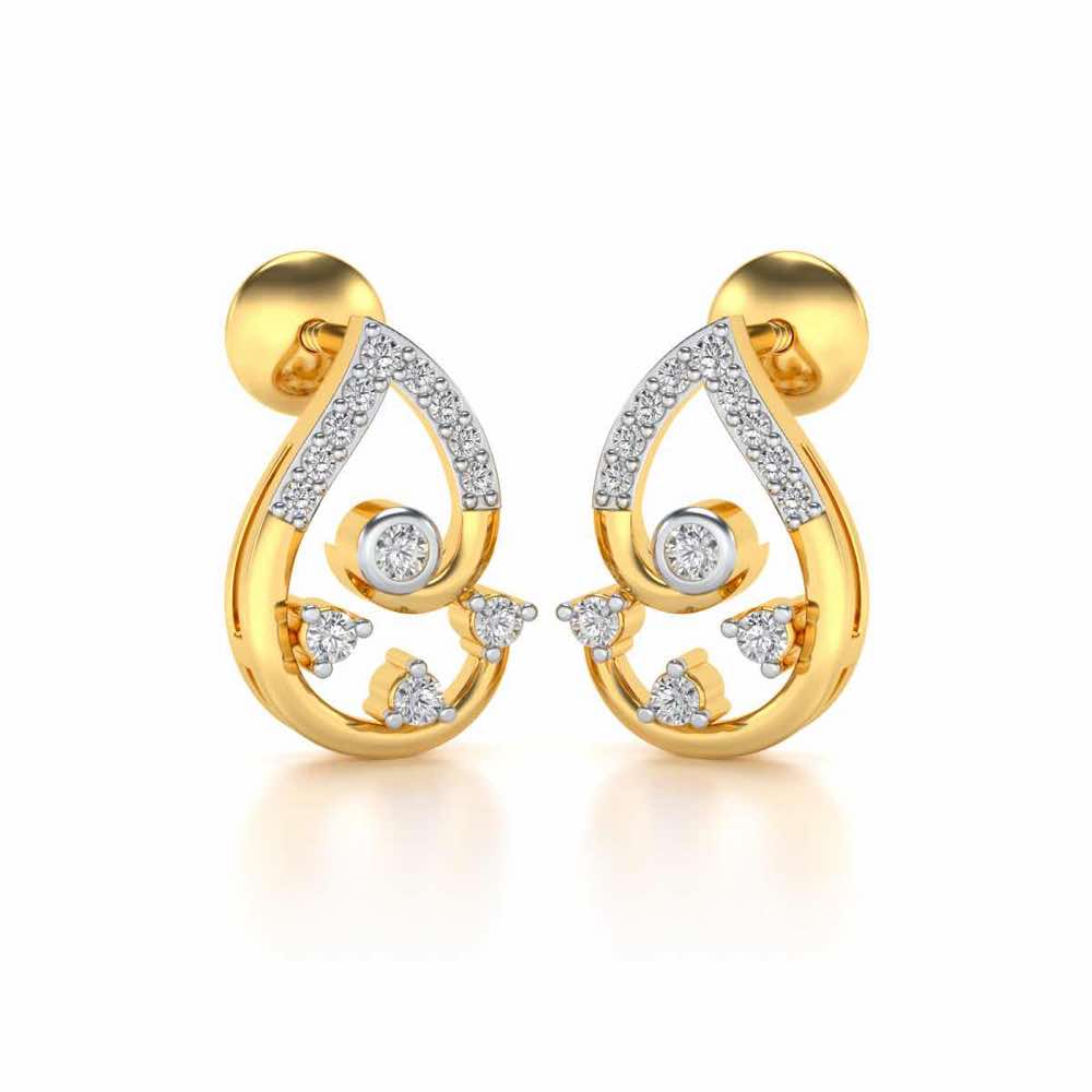 Modicum of Shine Silver Earrings - Yellow Gold - Image 2