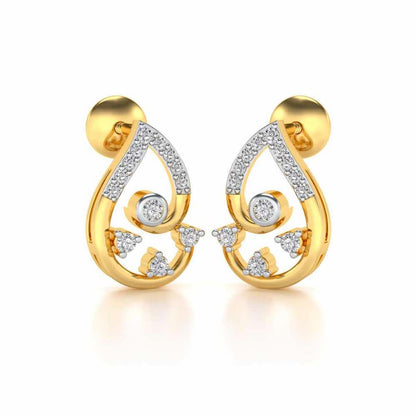 Modicum of Shine Silver Earrings - Yellow Gold - Image 2