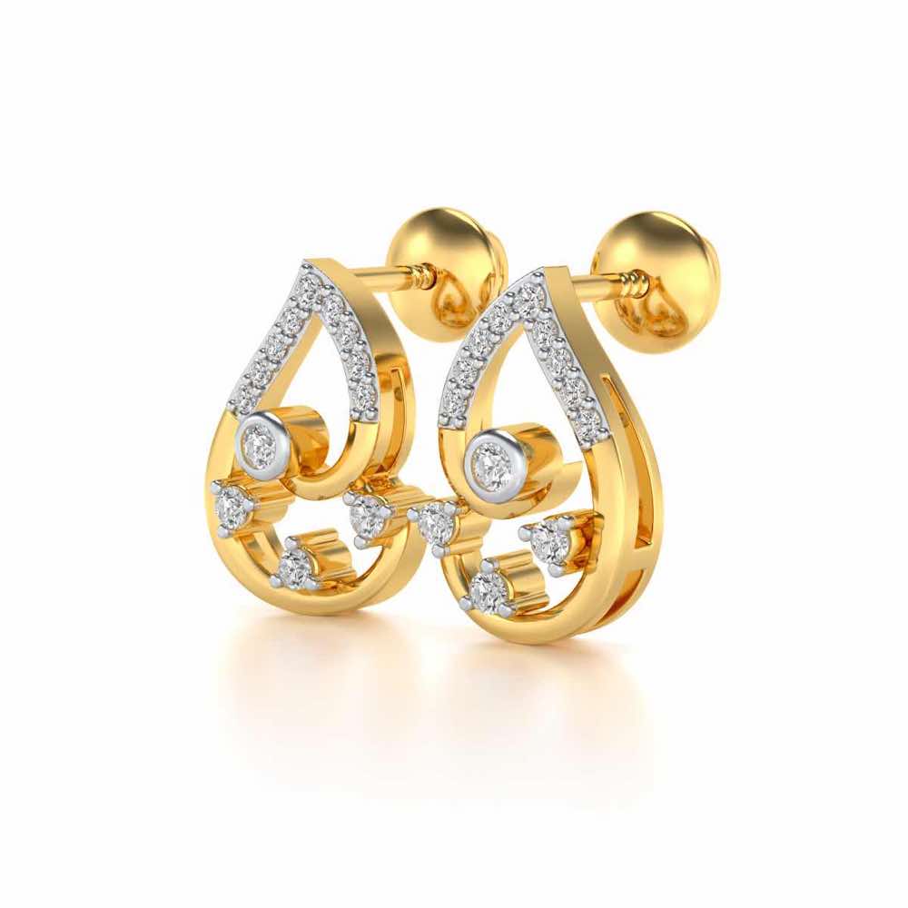 Modicum of Shine Silver Earrings - Yellow Gold - Image 3