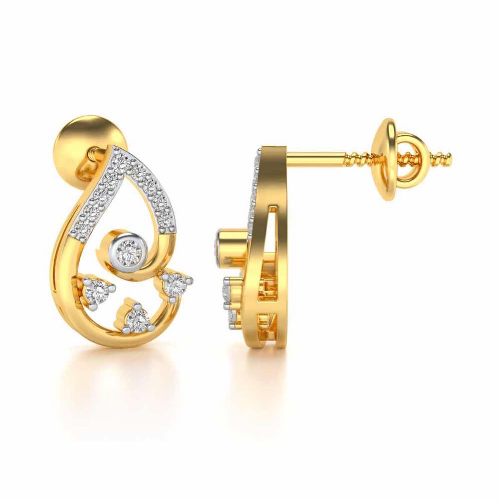 Modicum of Shine Silver Earrings - Yellow Gold - Image 4