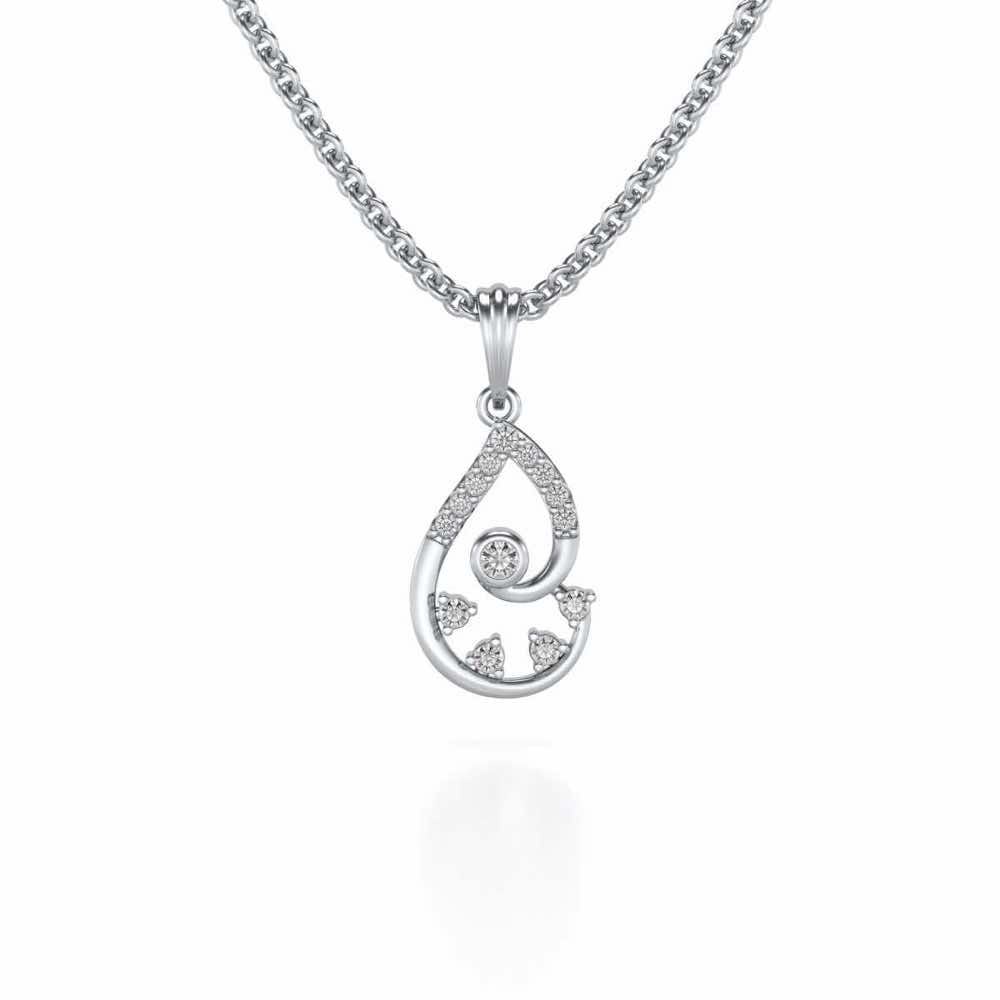 Modicum of Shine Silver Pendant - White Gold - Image 1