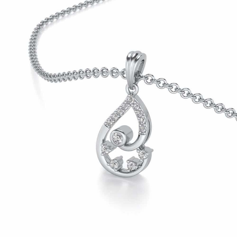 Modicum of Shine Silver Pendant - White Gold - Image 2