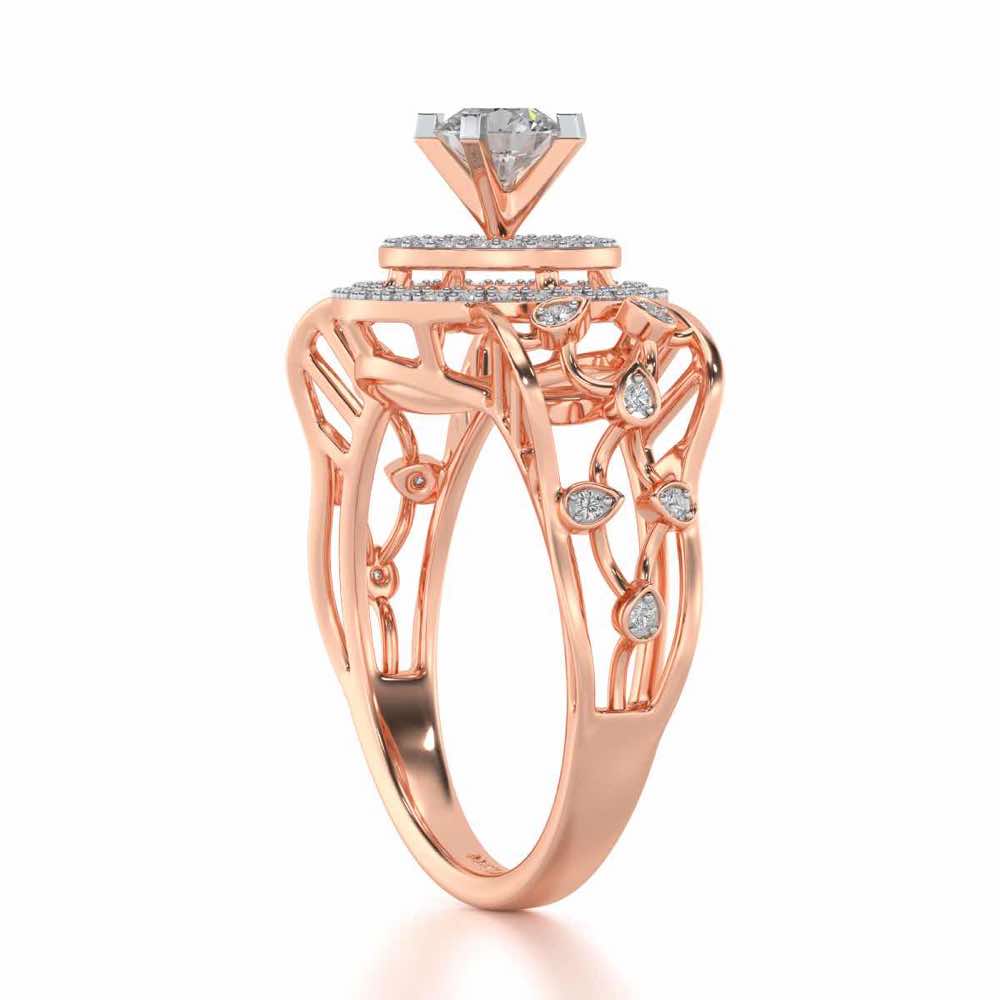 Moksha Solitaire Ring - Rose Gold - Image 3