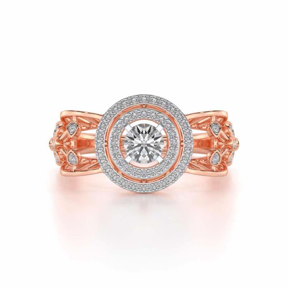 Moksha Solitaire Ring - Rose Gold - Image 4