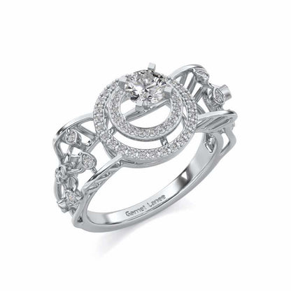 Moksha Solitaire Ring - White Gold - Image 1