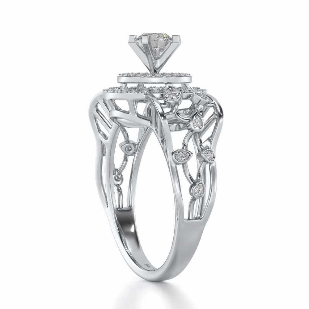 Moksha Solitaire Ring - White Gold - Image 3