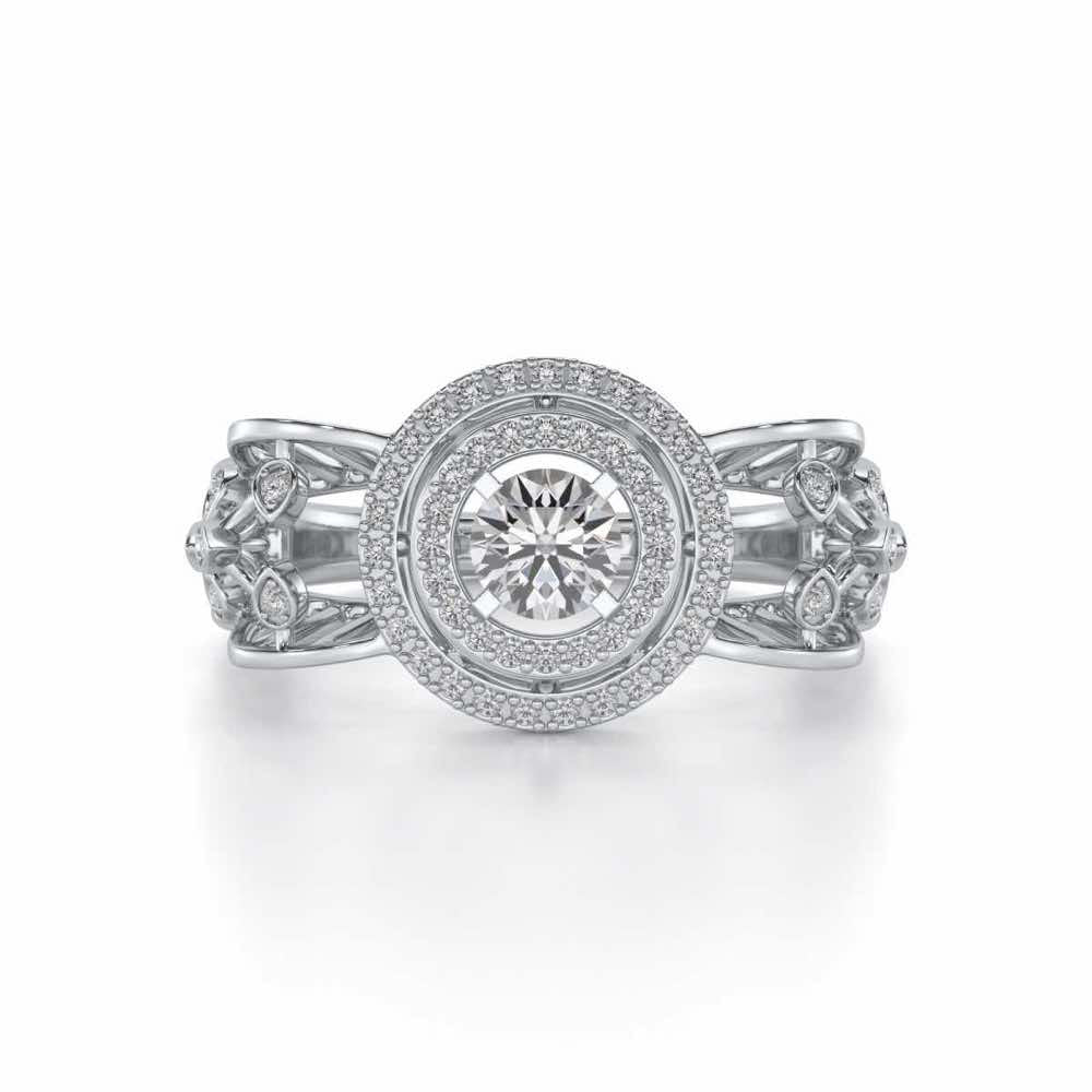 Moksha Solitaire Ring - White Gold - Image 4