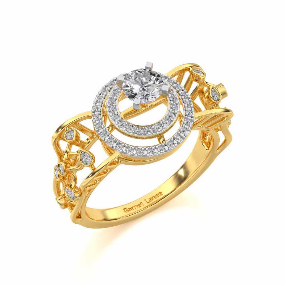 Moksha Solitaire Ring - Yellow Gold - Image 1