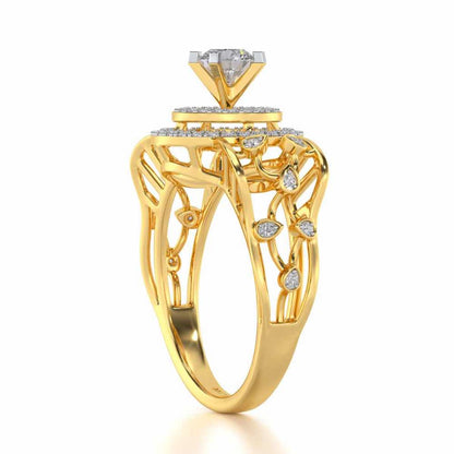 Moksha Solitaire Ring - Yellow Gold - Image 3