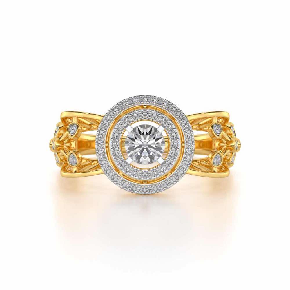 Moksha Solitaire Ring - Yellow Gold - Image 4