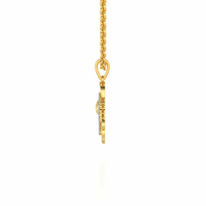 Mom's Heart Silver Pendant - Yellow Gold - Image 3