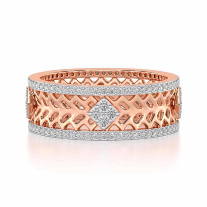 Momentous Glam Silver Band Ring - Rose Gold - Image 4