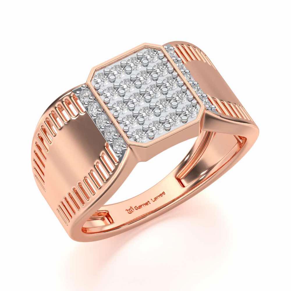 Monarch Silver Ring For Men - Rose Gold - Image 1