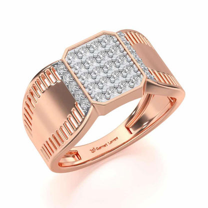 Monarch Silver Ring For Men - Rose Gold - Image 1