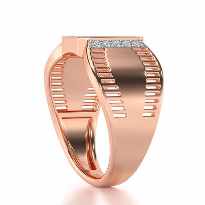 Monarch Silver Ring For Men - Rose Gold - Image 3