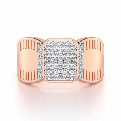 Monarch Silver Ring For Men - Rose Gold - Image 4