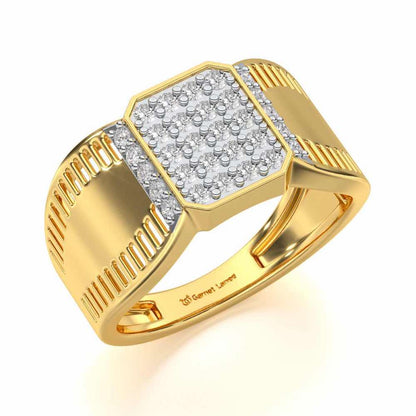 Monarch Silver Ring For Men - Yellow Gold - Image 1