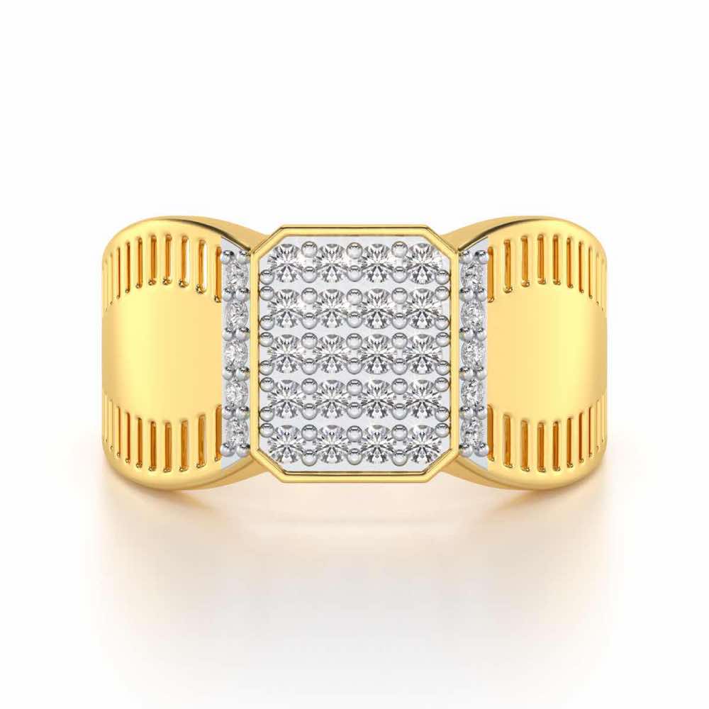 Monarch Silver Ring For Men - Yellow Gold - Image 4