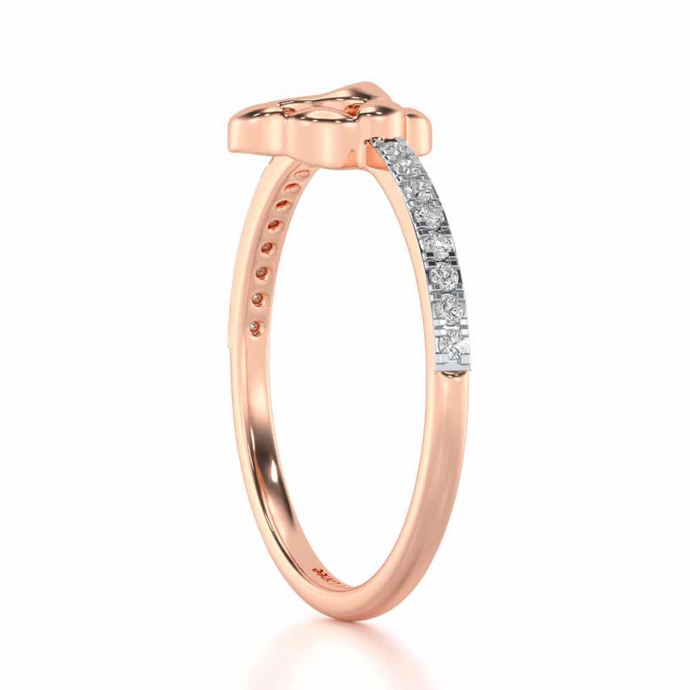 Moon C Silver Ring - Rose Gold - Image 3