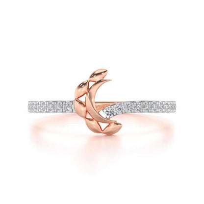Moon C Silver Ring - Rose Gold - Image 4