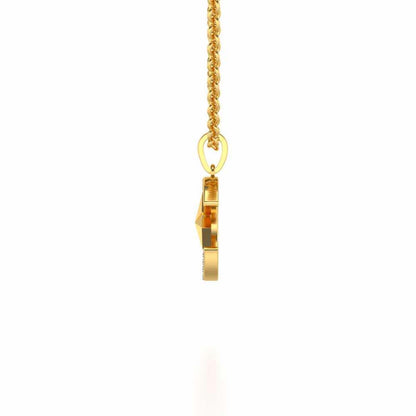 Moon-Star Silver Pendant - Yellow Gold - Image 3