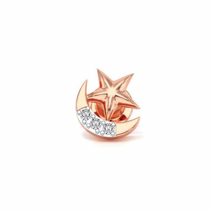 Moon Star Silver Watch Pin - Rose Gold - Image 2
