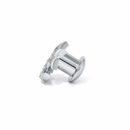 Moon Star Silver Watch Pin - White Gold - Image 4