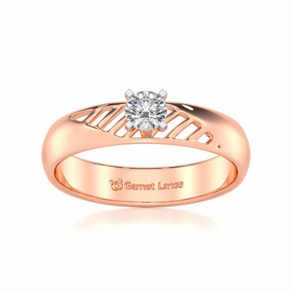Mystic Fire Solitaire Ring For Men - Rose Gold - Image 2