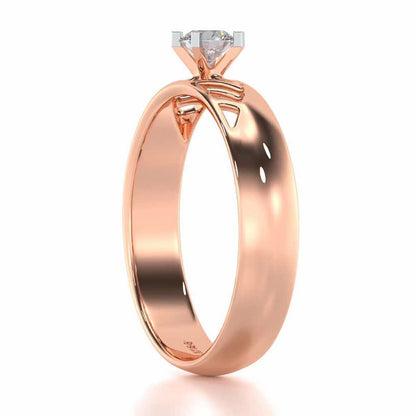 Mystic Fire Solitaire Ring For Men - Rose Gold - Image 4